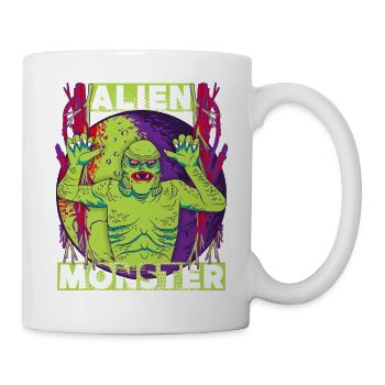 Alien-Ausserirdische Alien-Monster lustiger Spruch - Tasse - Weiß - Rechts