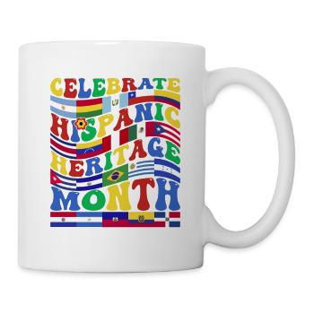 Groovy Hispanic Heritage Month Latino Flag all - Mug - white - Right