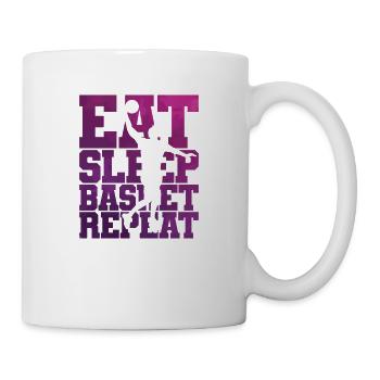 Eat Sleep Basketball Repeat Ballsport USA - Mug - white - Right