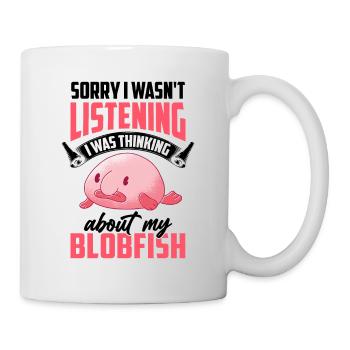 A été distrait par blobfish drôle blobfish - Mug blanc - blanc - Droite