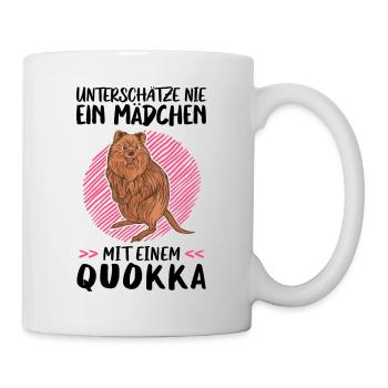 Mädchen mit Quokka australisches Beuteltier - Tasse - Weiß - Rechts