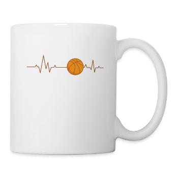 Heartbeat pour Basketball Ball Sports America - Mug blanc - blanc - Droite