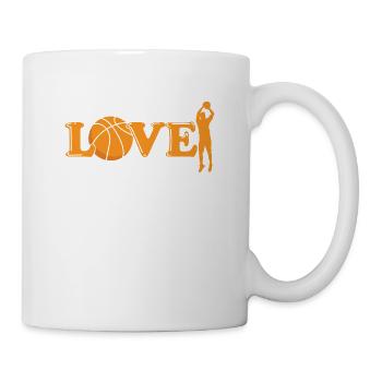 Love Basketball Ballsport Amerika USA - Tasse - Weiß - Rechts
