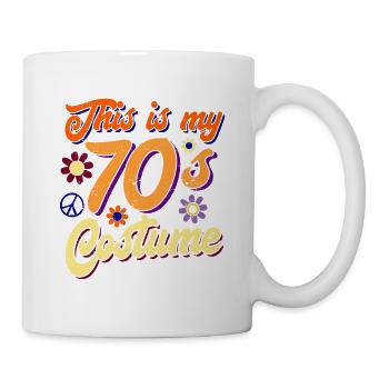 Das ist mein 70er Jahre Kostüm Retro Vintage Hippy - Tasse - Weiß - Rechts