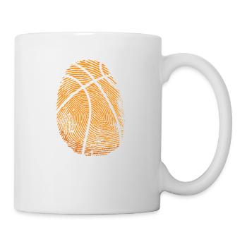 Empreinte digitale Basketball Ball Sports America - Mug blanc - blanc - Droite