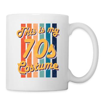 Das ist mein 70er Jahre Kostüm Retro Vintage Hippy - Tasse - Weiß - Rechts