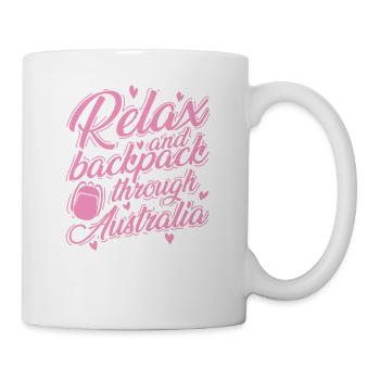 Relax and Backpack through Australia Outback - Mug - white - Right