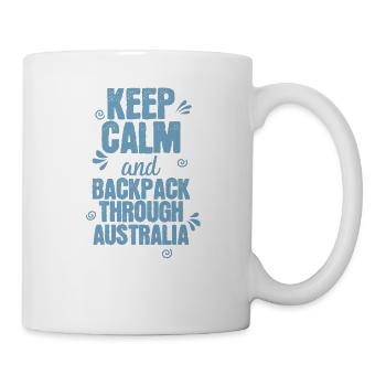 Keep Calm and Backpack through Australia - Mug - white - Right