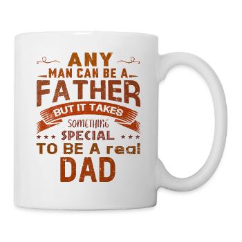 Tout homme peut être père mais il faut du courage - Mug blanc - blanc - Droite