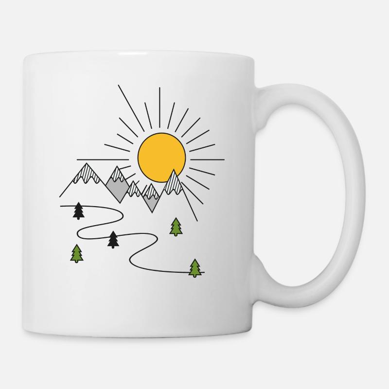 Berge - Tasse - Weiß