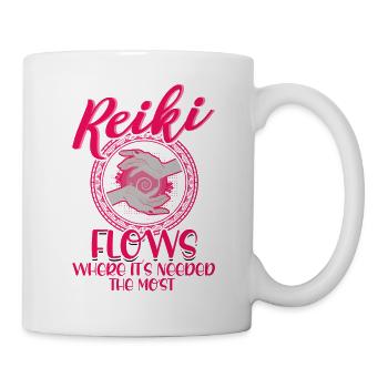 Reiki Symbol Reiki Meister Reiki Kristall Geschenk - Tasse - Weiß - Rechts
