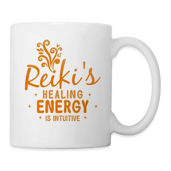 Reiki Symbol Reiki Meister Reiki Kristall Geschenk - Tasse - Weiß - Rechts