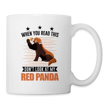 Panda Rouge Cadeau Chat Ours Panda Rouge - Mug blanc - blanc - Droite