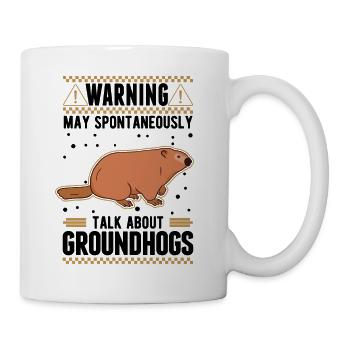 Murmeltier Geschenk Groundhog Day Woodchuck - Tasse - Weiß - Rechts