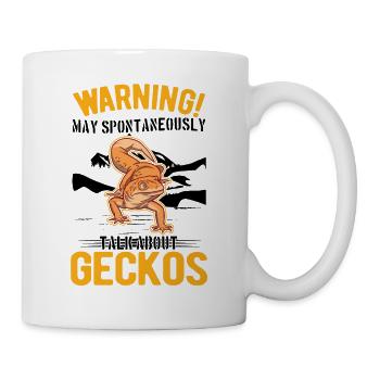 Gecko Geschenk Leopardgecko - Tasse - Weiß - Rechts