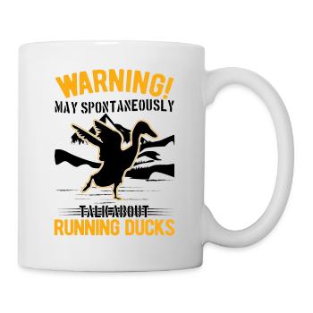 Peut parler spontanément de Running Ducks - Mug blanc - blanc - Droite
