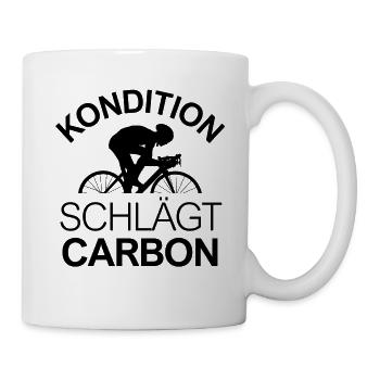 Kondition Schlägt Carbon - Tasse - Weiß - Rechts