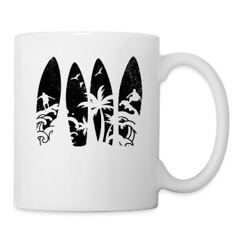 Surfing Surfboard Surfer Water Surfer Surfboard - Tasse - Weiß - Rechts