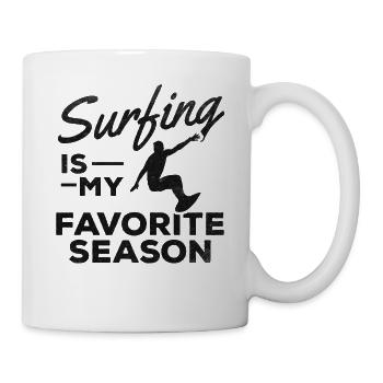 Surfing Is My Favorite Season Surfboard Surfing - Mug - white - Right