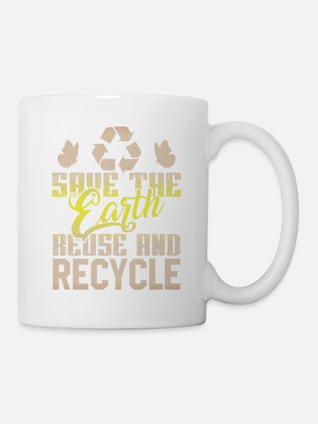 recycle planet umweltschutz - Tasse - Weiß