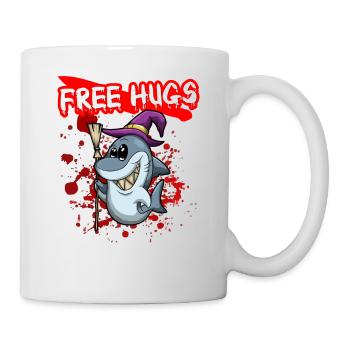 Free Hugs Halloween Sarcasm Scary Creepy Costume - Tasse - Weiß - Rechts