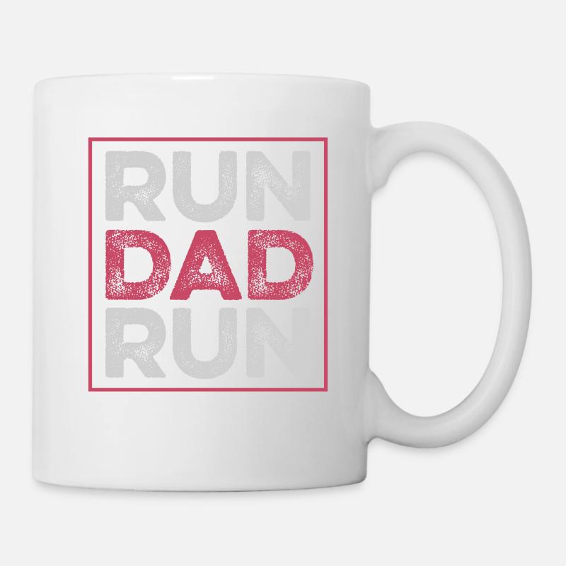 rennen dad papa - Tasse - Weiß