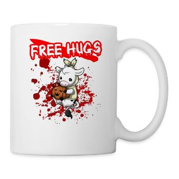 Câlins gratuits Sarcasme d’Halloween Effrayant Effrayant Costume Effrayant - Mug blanc - blanc - Droite