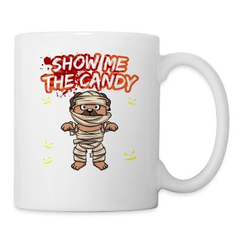 Montrez-moi le truc ou la friandise du costume d’Halloween - Mug blanc - blanc - Droite