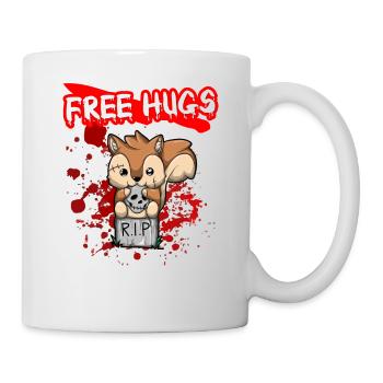 Câlins gratuits Sarcasme d’Halloween Effrayant Effrayant Costume Effrayant - Mug blanc - blanc - Droite