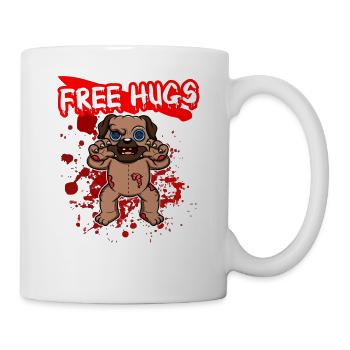 Câlins gratuits Sarcasme d’Halloween Effrayant Effrayant Costume Effrayant - Mug blanc - blanc - Droite
