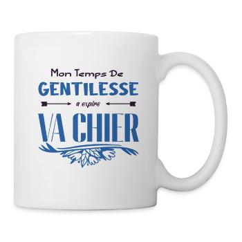 Mon temps de gentillesse a expiré - Mug blanc - blanc - Droite