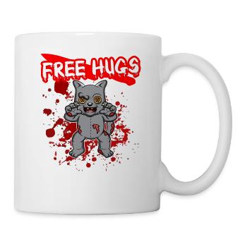 Câlins gratuits Sarcasme d’Halloween Effrayant Effrayant Costume Effrayant - Mug blanc - blanc - Droite
