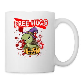 Free Hugs Halloween Sarcasm Scary Creepy Costume - Tasse - Weiß - Rechts