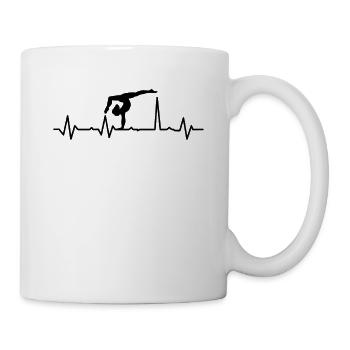 Gymnast Heartbeat - Tumbling Proud Acrobat Gift - Tasse - Weiß - Rechts