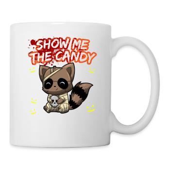 Montrez-moi le truc ou la friandise du costume d’Halloween - Mug blanc - blanc - Droite