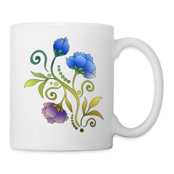 Fleur - Mug blanc - blanc - Droite