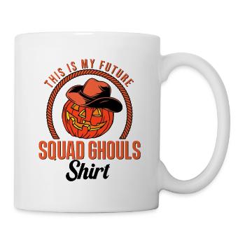 Cowboy Halloween Future Squad Ghouls Skeleton - Mug - white - Right