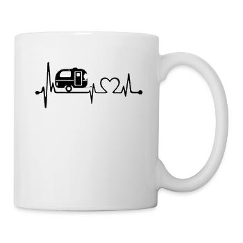Camping Herzschlag Urlaub - Tasse - Weiß - Rechts