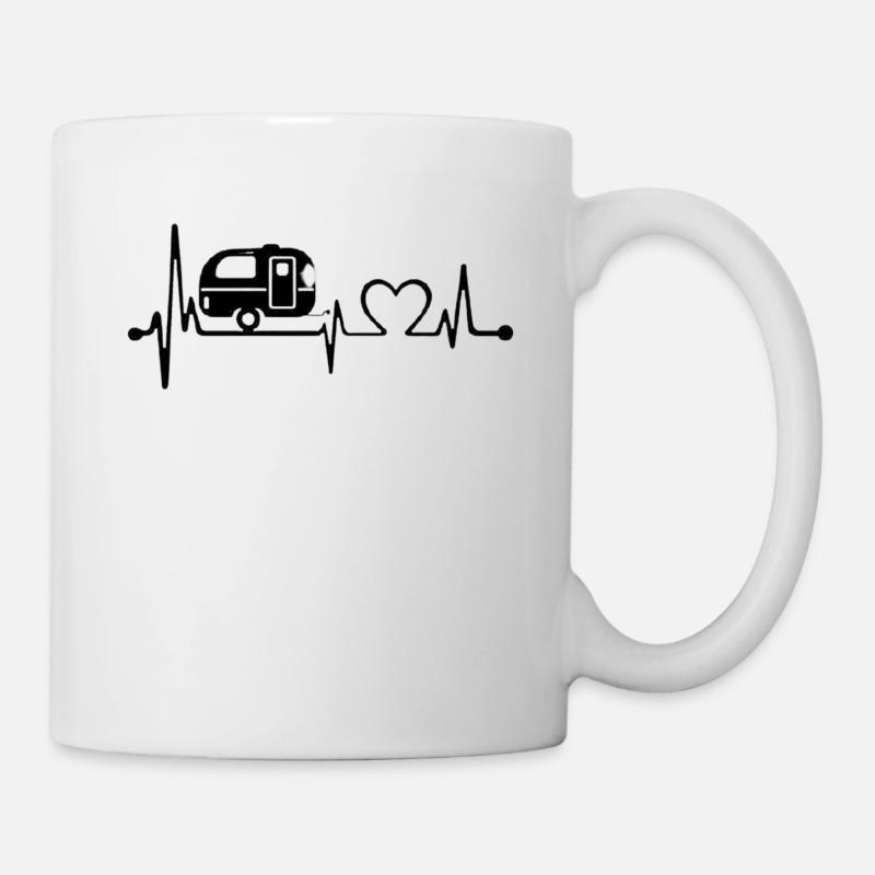 Camping Heartbeat Vacances - Mug blanc - blanc