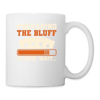 Preparing The Bluff Please Wait Casino Poker Cards - Mug - white - Right
