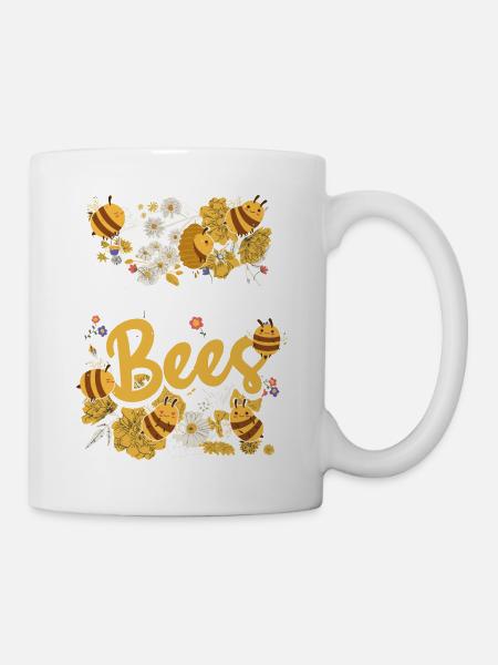 Save the Bees Beekeeper sweet bee and bees - Mug - white