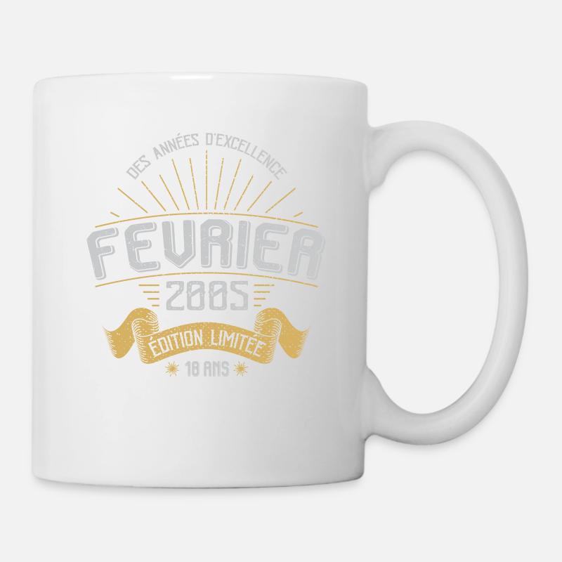 Des Années D'excellence Février 2005 18 Ans - Mug blanc - blanc