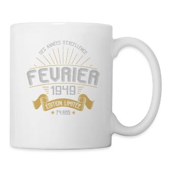 Des Années D'excellence Février 1949 74 Ans - Mug blanc - blanc - Droite