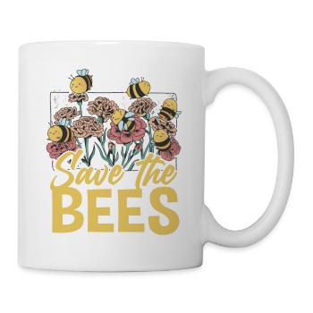 Save the Bees Beekeeper sweet bee and bees - Mug - white - Right