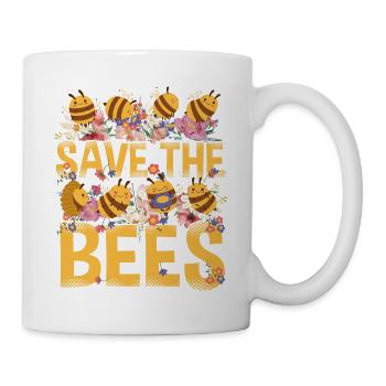 Save the Bees Beekeeper sweet bee and bees - Mug - white - Right