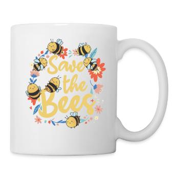 Save the Bees Beekeeper sweet bee and bees - Mug - white - Right