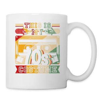 Das ist mein 70er Jahre Kostüm Retro Vintage Hippy - Tasse - Weiß - Rechts