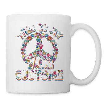 Das ist mein 70er Jahre Kostüm Retro Vintage Hippy - Tasse - Weiß - Rechts