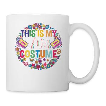 Das ist mein 70er Jahre Kostüm Retro Vintage Hippy - Tasse - Weiß - Rechts