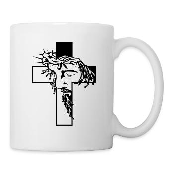 Jésus sur la croix - Mug blanc - blanc - Droite